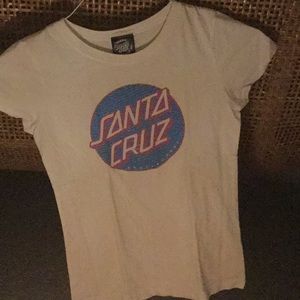 girls white santa cruz size large 10/12